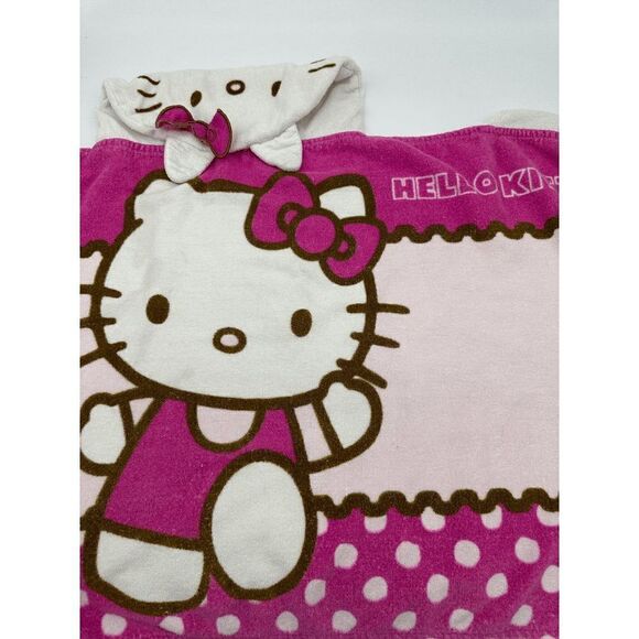 Hello Kitty Baby Towel with Hood Towel Wrap 46 x 23 Bath Towel Multicolored OS - Picture 10 of 12